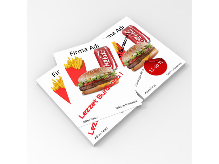 Broşür Tasarımı - hamburger Menü