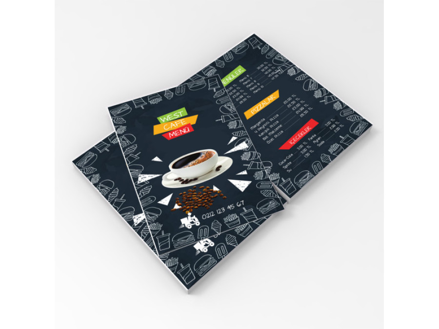 Broşür Tasarımı - Cafe Broşür Broşür Tasarımı - Cafe Broşür