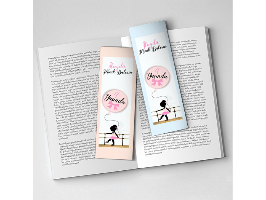 Kitap Ayracı Baskısı - Minik Balerin Kitap Ayracı