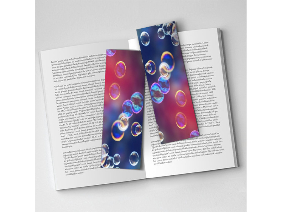 Kitap Ayracı Baskısı - Baloncuklar Kitap Ayracı