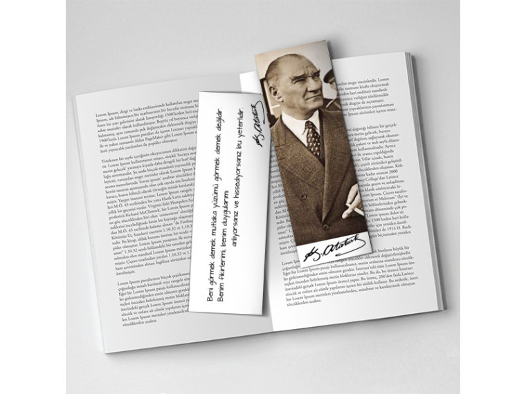 Kitap Ayracı Baskısı - Atatürk Ayraç-5