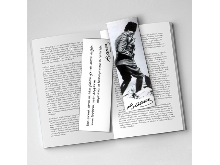 Kitap Ayracı Baskısı - Atatürk Ayraç-4