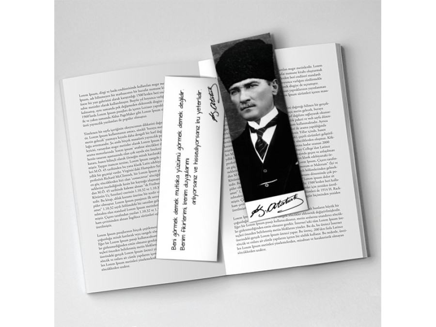 Kitap Ayracı Baskısı - Atatürk Ayraç-3