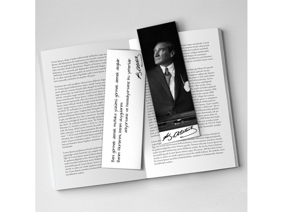 Kitap Ayracı Baskısı - Atatürk Ayraç-2