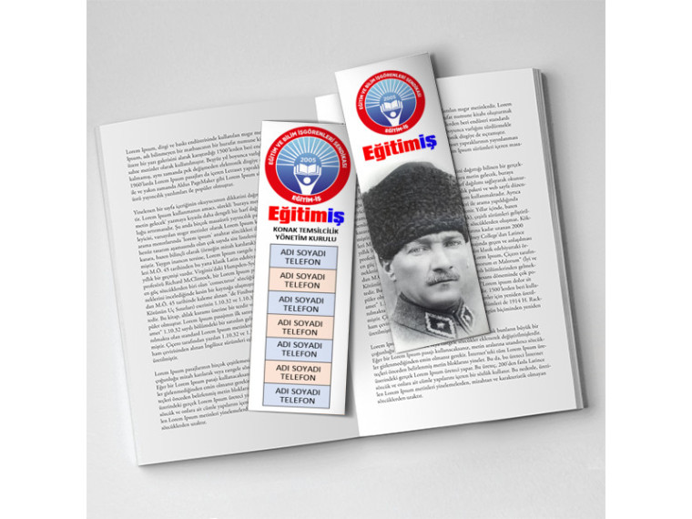 Kitap Ayracı Baskısı - Eğitim İş Ayraç - 7