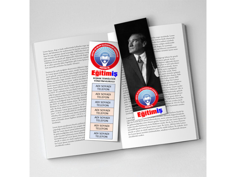 Kitap Ayracı Baskısı - Eğitim İş Ayraç - 6