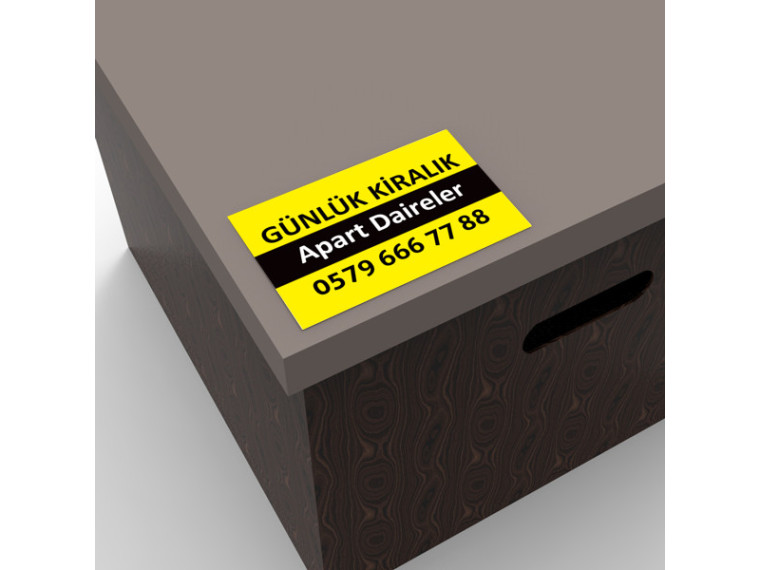 Etiket Tasarımı - Günlük Kiralık Etiketi -1
