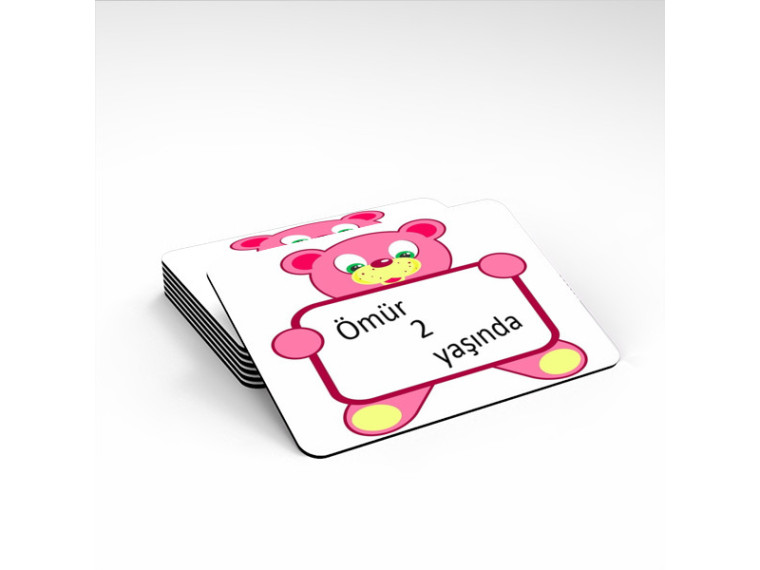 Promosyon Magnet Tasarımı - pembe ayıcık magnet